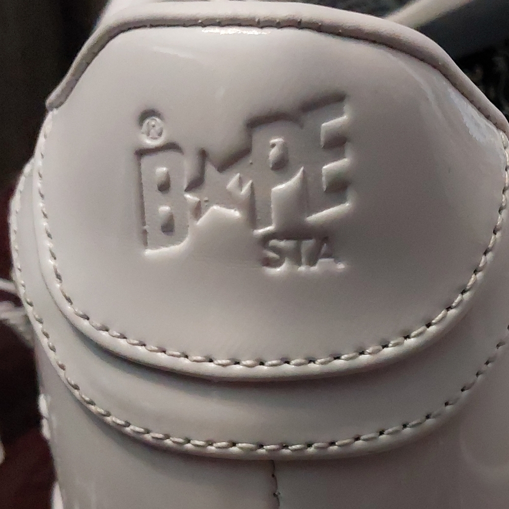 *New* Bathing Ape Bape Sta Men's Glossy White Sneakers Classic SIZE 10.5 - Picture 8 of 14